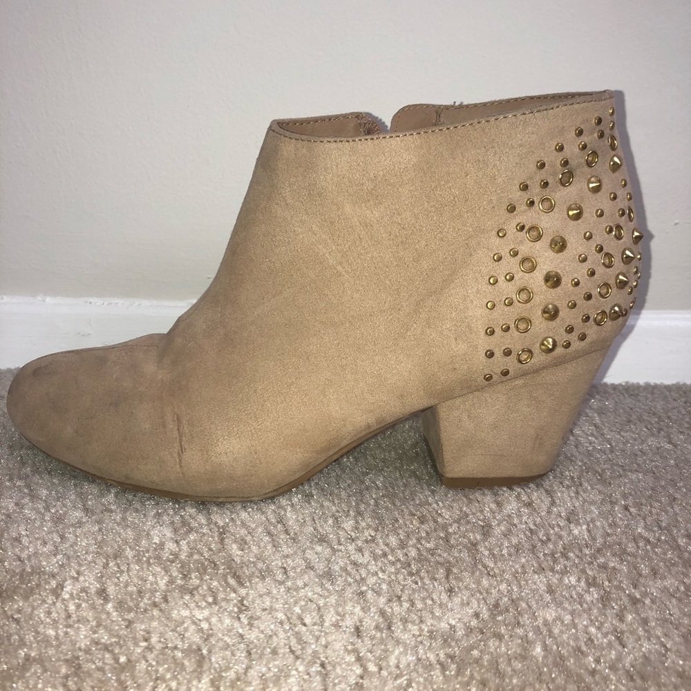 Tan Rhinestone Booties - Picture 4 of 7